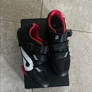 Peloton Black and Red Cycling Shoes